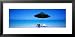 Chairs under an Umbrella on the Beach, Turks and Caicos Islands, North Atlantic Ocean Scenic Framed Art Poster Print by Panoramic Images, 31x15