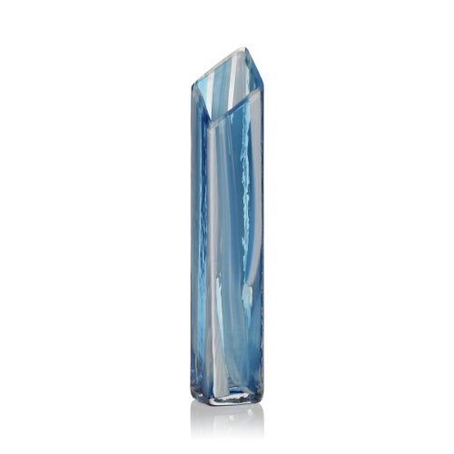 Mikasa Rockswirl Square Swirl Turquoise 17-Inch Vase