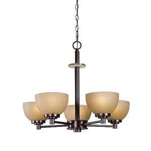 Woodbridge Lighting 10066-CDV Ajo Chandelier, 23-1/2-Inch by 20-3/4-Inch, Cordovan