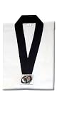 Tae Kwon Do (TKD) Uniform Light Weight White With Black Trim V-Neck Top Only