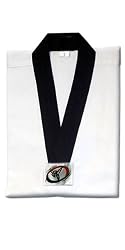Tae Kwon Do (TKD) Uniform Light Weight White With Black Trim V-Neck Top Only
