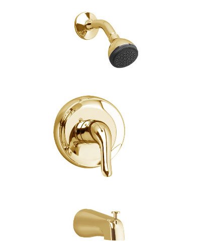 American Standard 1675-PB Cadet Tub and Shower Faucet Anti-Scald, Single Handle Polished Brass.