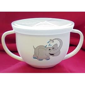 Snack-Trap Elephant on a white cup