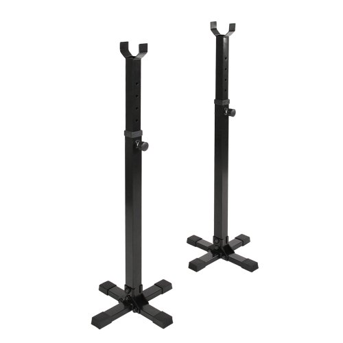 Physionics Adjustable Squat Barbell Power Rack Stand Weight Bench Support Home Gym Fitness Physionics Adjustable Squat Barbell Power Rack Stand Weight Bench Support Home Gym Fitness