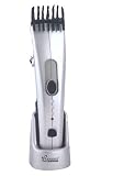 Rechargeable hair trimmers with base
