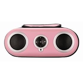 iHome2go iH19p pink zip-it and go splash resistant portable stereo sport case for ipod