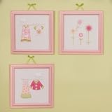 Clothes Line Embroidered Wall Art - Set of 3