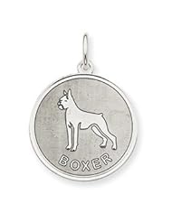 Sterling Silver Boxer Disc Charm QC2674"