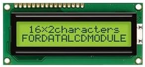 FORDATA FDCC1602N-NSWBBW-91LE LCD DISPLAY, 16X2, 3V, WHITE, NEG, BL