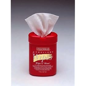 CONNOISSEURS JEWELRY WIPES CASE OF 12 BOXES OF 25 by Grobet
