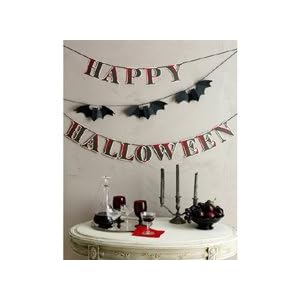 Martha Stewart Happy Halloween Bat Garland