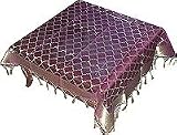 Printed Tablecloth in Tissue Silk Handmade Home Decor from India 42 x 44