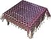 ShalinCraft Printed Tablecloth in Tissue Silk Handmade India Decor 42 x 44 (btc050)