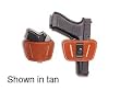 Ambidextrous Belt Slide Holster for Medium-Large Frame-Black Leather Ambidextrous Belt Slide Holster for Medium-Large Frame-Black Leather