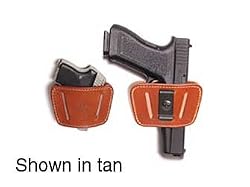 Ambidextrous Belt Slide Holster for Medium-Large Frame-Black Leather
