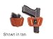 Ambidextrous Belt Slide Holster for Medium-Large Frame-Black Leather