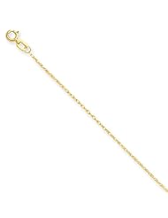 14k Yellow 20in Gold 1.00mm Carded Cable Rope Necklace Chain. Metal Wt- 0.74g
