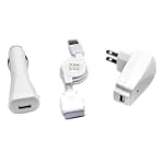 SAVE $15.99 - Universal Apple iPod USB Charger Kit - USB Retractable Hotsync Cable - USB Home Travel Charger - USB 12V Cigarette Lighter Charger $4.00