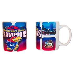 Kansas JAYHAWKS Basketball 2008 National Champions Coffee Mug New Gift by Hunter