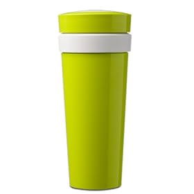Rosti Mepal - Gobelet Duo To Go - 2 Compartiments: Alimentaire / Liquide - 400 ml - Eos Lime