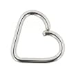 Stainless Steel Continuous Heart Shaped Ring: 16g 3/8