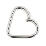 Stainless Steel Continuous Heart Shaped Ring: 16g 3/8