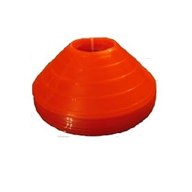 Set of 10 Orange Disc Cones