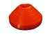 Set of 10 Orange Disc Cones