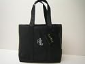 Lauren by Ralph Lauren Island Tote in BLACK with Silver Stitching
