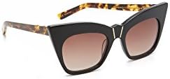 Pared Women's Kohl & Kaftans Sunglasses, Black Tortoise/Brown, One Size