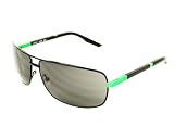 Diesel 55 dsl Sunglasses Tomtom QTAE5 Metal - Acetate Black - Green Grey