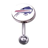 Buffalo Bills 316L Stainless Steel Belly Ring - 14G - 3/8 Inch Bar Length - Sold Individually