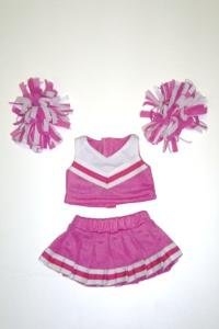 31Xa0XsxhzL Pink and White Cheerleader Outfit for Webkinz and 8   10 Make Your Own Stuffed Animals