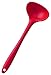 StarPack Basics Silicone Ladle Spoon, High Heat Resistant to 480°F, Hygienic One Piece Design Cooking Utensil for Serving Soup & more (Cherry Red)