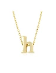 Golden Initial H Pendant Necklace