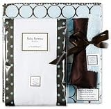 SwaddleDesigns Boxed Gift Set - Light Blue Mod Circles