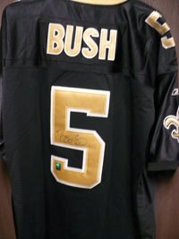 Bush, Reggie Autographed/Hand Signed New Orleans Saints Authentic Jersey (Reggie Bush Authenticated)