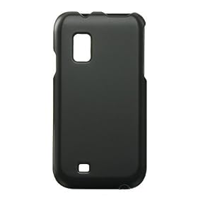 Premium Rubberized Crystal Snap-on Case Cover for Samsung Fascinate - Black