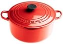 Le Creuset Enameled Cast-Iron 7-1/4-Quart Round French Oven, Cherry Red