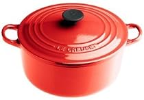 Le Creuset Enameled Cast-Iron 7-1/4-Quart Round French Oven, Cherry Red