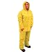 ONGUARD 72521 2-Piece Single-Ply PVC Waterproof Thrifty Suit with Attached Hood, Yellow, Size 2X