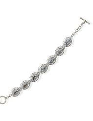 Sterling Silver 6.5 + 1.5 Inch Extension Blue Topaz Bracelet