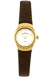 Skagen Casual Strap Gold-tone Steel Brown Leather Mini Ladies Watch 502XSGL
