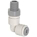 John Guest Acetal Copolymer Push-To-Connect Tube Fitting, Swivel Elbow, Tube OD x NPTF Male (Pack of 10)