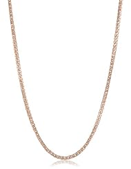 14k Rose Gold .7mm Diamond-Cut Wheat Chain Necklace