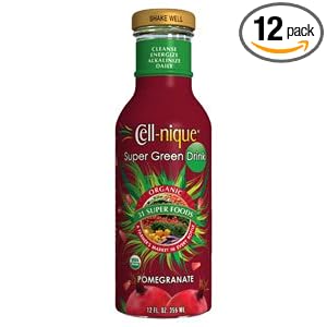 Cell-nique Organic Super Green Drink - Pomegranate Flavor - 31 Superfoods w/Agave