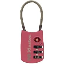 Master Lock 4688DPINK Breast Cancer Research Foundation TSA Resettable Travel Lock, Pink