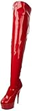 Pleaser Women's Delight-3063 Boot,Red Patent,9 M US