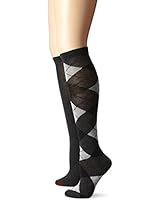 Anne Klein Women's Classic Argyle Two-Pack Knee-High Socks