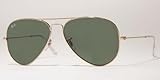 IMAGE OF Ray Ban Sunglasses RB3025 Aviator Large Metal W3234 Arista/Crystal Green, 55mm